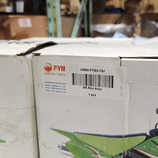 FYM Motorcycles Wheels and Tires Parts Pallet