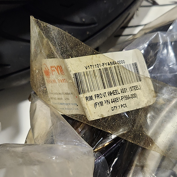 FYM Motorcycles Wheels and Tires Parts Pallet