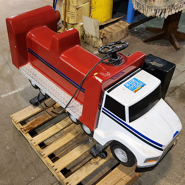 Red Two Seat Semi Truck Kiddie Ride
