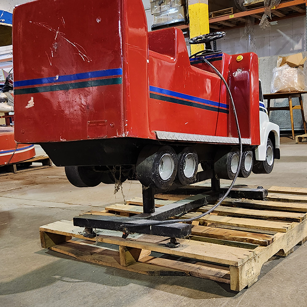 Red Two Seat Semi Truck Kiddie Ride