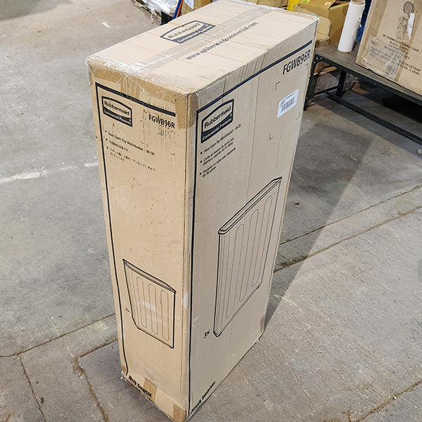 Rubbermaid FGWB96RBK Commercial Steel Wastebasket