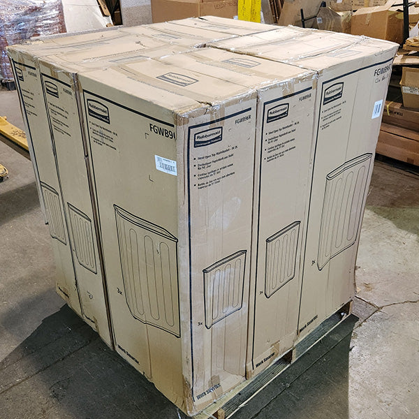 Rubbermaid FGWB96RBK Commercial Steel Wastebasket