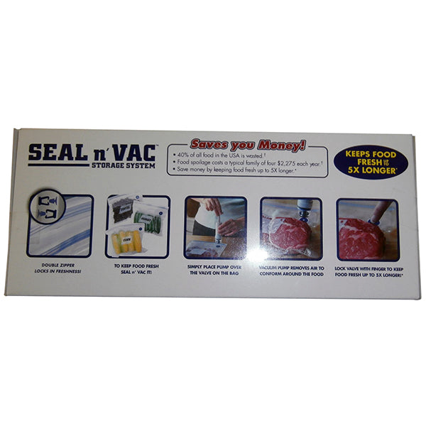 Seal n' Vac Storage System 5 bags and pump
