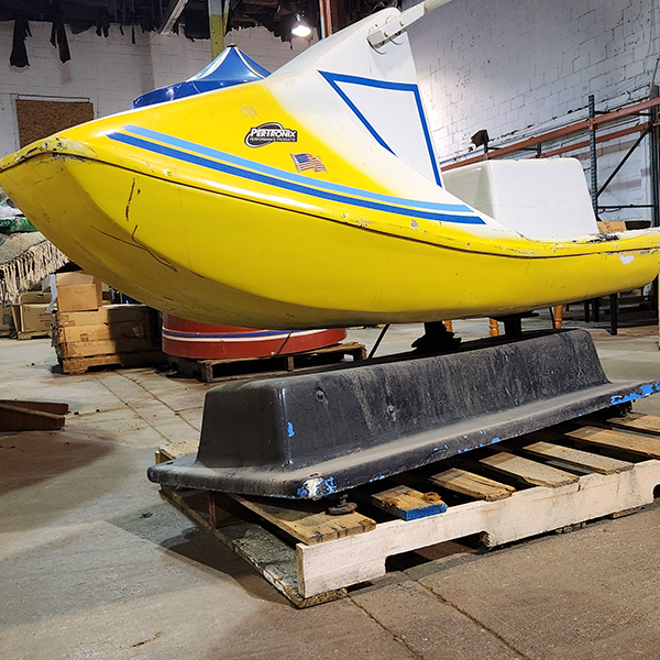 Yellow White Jetski Kiddie Ride