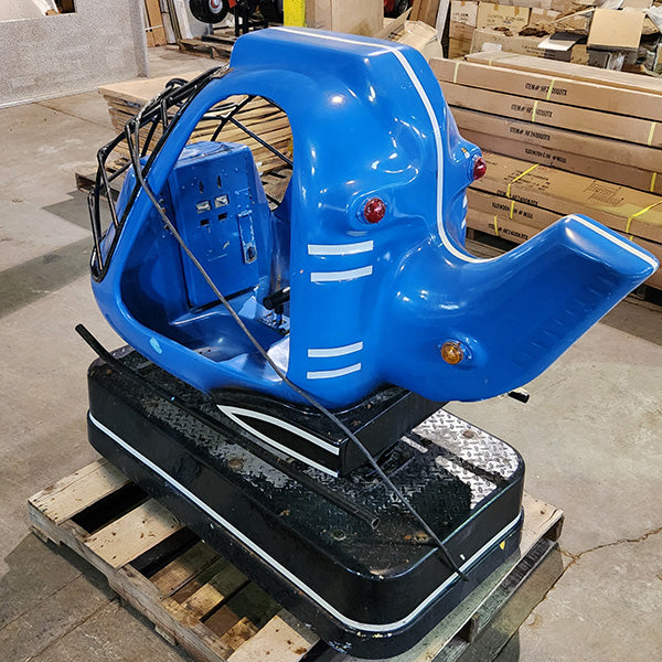 Blue Helicopter Kiddie Ride