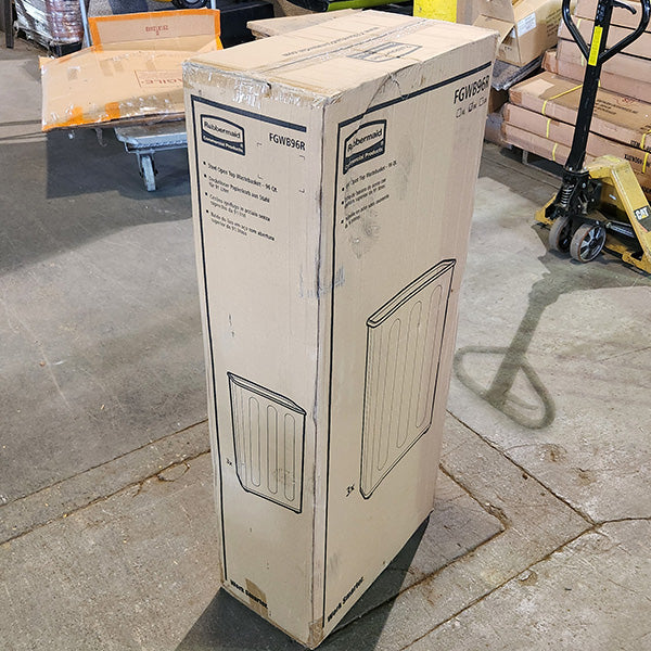 Rubbermaid FGWB96RBK Commercial Steel Wastebasket