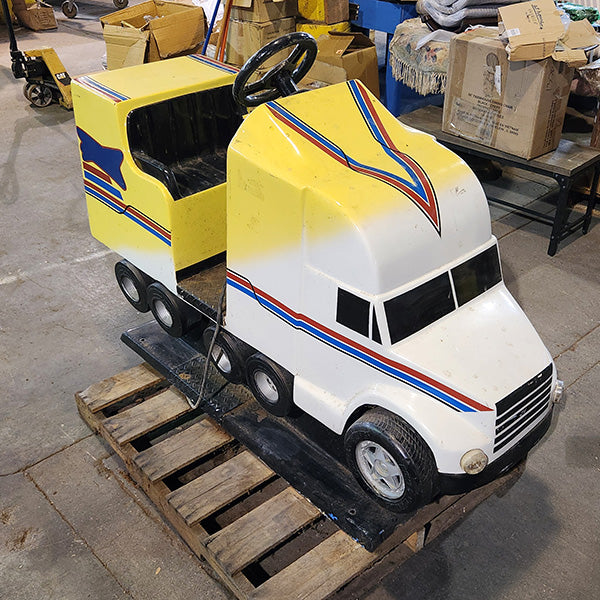 Yellow Semi-Truck Kiddie Ride