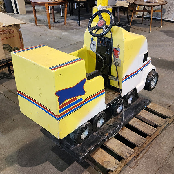 Yellow Semi-Truck Kiddie Ride