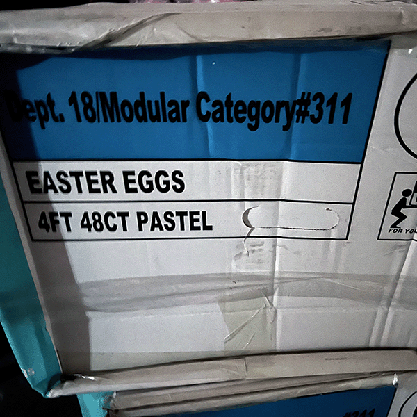 easter egg department 18 shipping box
